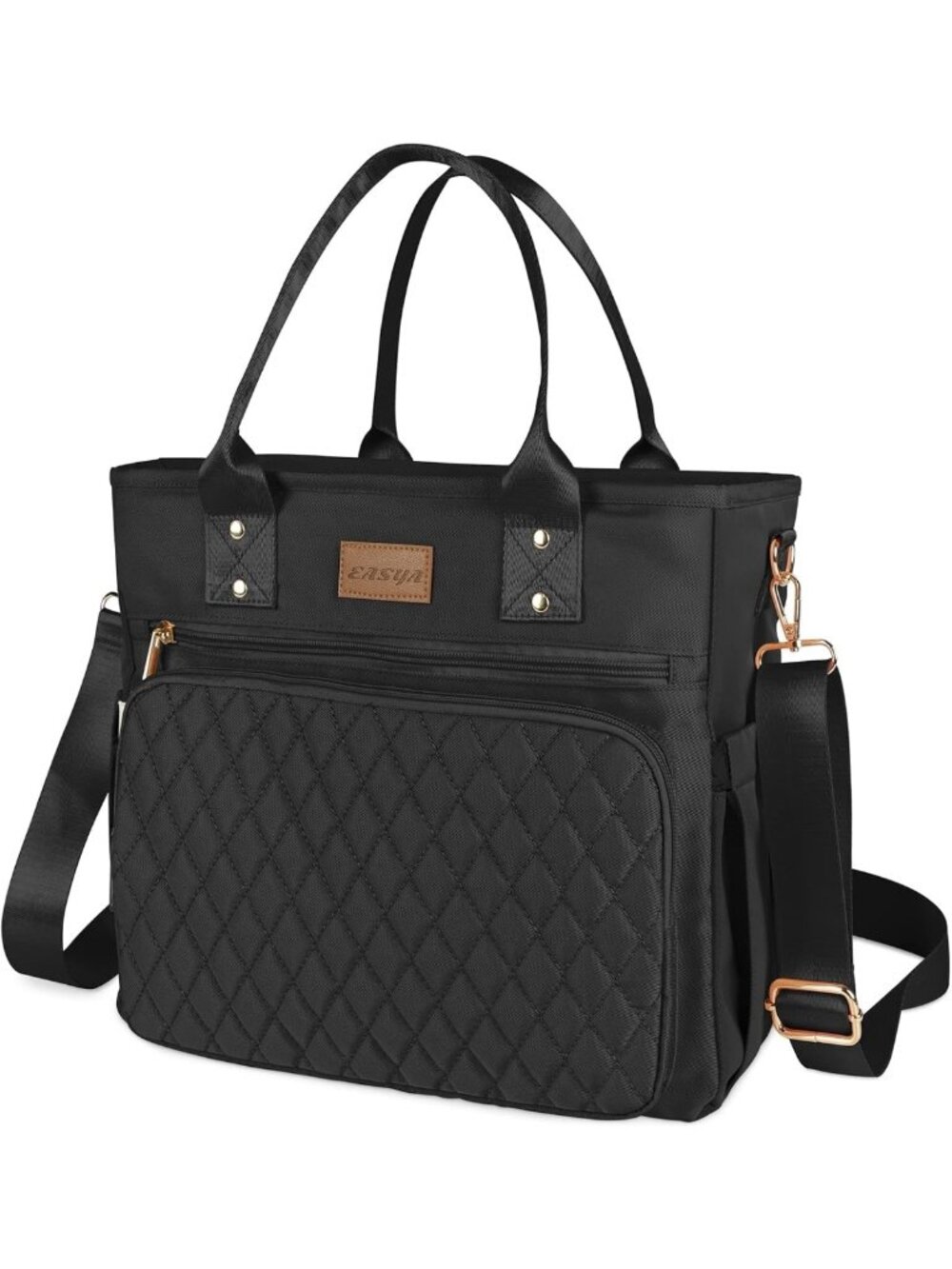 Stylish Large Insulated Lunch Bag - Leakproof Cooler Tote with Storage Pocket